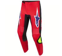 Pantaloni da motocross Alpinestars Fluid Grid rosso-nero-viola-giallo fluo 36