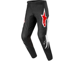 Pantaloni da motocross Alpinestars Fluid Lucent neri-bianchi-rossi 32