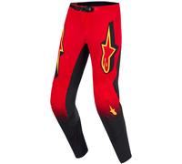Pantaloni da motocross Alpinestars Supertech Scenz rosso-nero-giallo 34