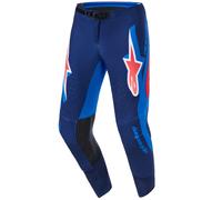 Pantaloni da motocross Alpinestars Supertech Vista blu scuro-corallo-cobalto 36