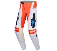 Pantaloni da motocross Alpinestars Techstar Knif grigio chiaro-arancione fluo-nero 32