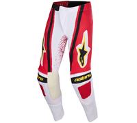 Pantaloni da motocross Alpinestars Techstar Nomur grigio chiaro-rosso-nero-giallo 38