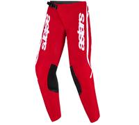 Pantaloni da motocross per bambini Alpinestars Fluid Apex rosso-bianco 26
