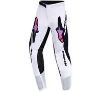 Pantaloni da motocross per bambini Alpinestars Supertech Vista Bianco-Viola-Nero 24