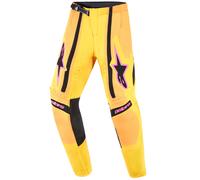 Pantaloni da motocross per bambini Alpinestars Techstar Nomur arancioni-gialli-rosa 24