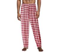 Pantaloni da notte da uomo, a quadri, vestibilità affusolata, per il tempo libero, oversize, per il tempo libero, in stile giapponese, lunghi, con vita elasticizzata, loungewear, RD1, XXL