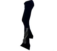 Pantaloni da pattinaggio artistico da donna, foderati in pile, caldi ed elasticizzati, a vita alta, elasticizzati in 4 direzioni, anti-pelucchi, ad asciugatura rapida, per praticare la pista di