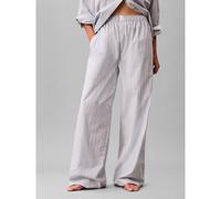 Pantaloni da pigiama a righe in popeline Blu XS A righe