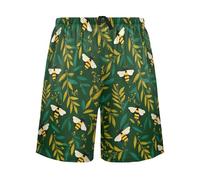 Pantaloni da pigiama da uomo con api della foresta pluviale divertente verde salice comodi pantaloni pigiama da uomo per joggers, divertente foresta pluviale ape salice verde, M