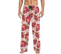 Pantaloni da pigiama da uomo con motivo a anatra divertente, Multicolore 1 Melograno, L