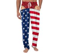 Pantaloni da pigiama da uomo, divertenti e pelosi e sfacciati, elastici | Pigiama da uomo con slip finti a righe, divertente stampa 3D pelosa della pelle, pigiama per dormire