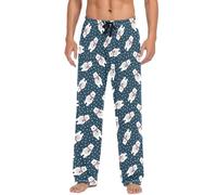 Pantaloni da pigiama da uomo, morbidi e comodi, con tasche, Orso polare, XXL