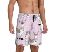 Pantaloni da pigiama da uomo - No Drama Llama Sleep Comodi Pantaloncini da pigiama da uomo, pantaloni da pigiama per uomo, Nero, XL