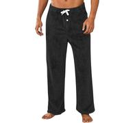 Pantaloni da Pigiama da Uomo Pantaloni da notte di Natale Pigiama Lungo di Natale Calida Pantaloni in Peluche per il Tempo Libero Pantaloni da Sala con Tasche per l'Inverno, grigio, XL