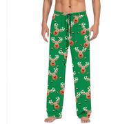 Pantaloni da Pigiama da Uomo Pantaloni da Pigiama Pantaloni Notte con Tasche Pigiama Pantaloni Pigiama Uomo a Quadri Pantaloni Termici in Flanella Natalizia Solid Color Indumenti Notte Outdoor
