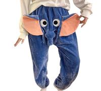 Pantaloni da pigiama invernale, pantaloni da notte - morbidi e caldi pantaloni da notte con elefante, un must per la stagione fredda: pantaloni pigiama per inverno, notte delle feste, hotel, viaggi,