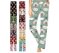 Pantaloni da pigiama personalizzati con foto, pantaloni da pigiama personalizzati per uomo e donna, pantaloni da notte con tasca per Natale, San Valentino, stile18, XS~2XL