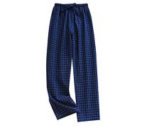 Pantaloni da Pigiama Uomo Cotone Leggeri Elastica Maglia Intrecciata con Tasca Eleganti Primavera e Estate a Quadri Larghi e Comodi per La Casa Jogging per Il Tempo Libero e Uso Quotidiano