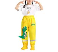 Pantaloni da pioggia per bambini bebe boy ragazza con strisce riflettenti overpantalone impermeabile anti-fango, di sicurezza, tuta da pioggia per bambini ad alta visibilità, pantaloni impermeabili