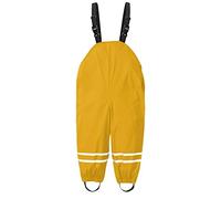 Pantaloni da pioggia per bambini, imbottiti, impermeabili, impermeabili, antivento, per bambini, con poncho antipioggia, giallo., 4-5 Jahre
