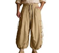 Pantaloni da Pirata Uomo Viking Retro Rinascimento Harem Pantalone