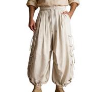 Pantaloni da Pirata Uomo Viking Retro Rinascimento Harem Pantalone