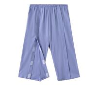Pantaloni da riabilitazione, da donna, a 3/4, per la riabilitazione, per la riabilitazione, per la riabilitazione, per la riabilitazione, laterali, apertura continua, Blu, XL