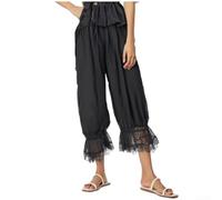 Pantaloni da salotto da donna con elastico in vita comoda (nero S)