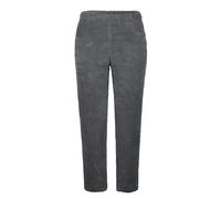 Pantaloni da salotto in pile da donna, comodi e morbidi e caldi, in pile, pantaloni lunghi invernali, tinta unita, con risvolto, pantaloni larghi in pelliccia di orsacchiotto, Grigio scuro, S