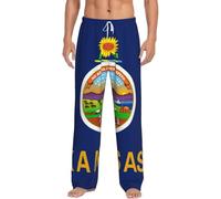 Pantaloni da salotto leggeri con stampa della bandiera dello stato del Kansas, elastico in vita e tasche laterali, per la casa e i weekend pigri