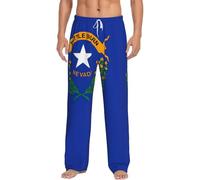 Pantaloni da salotto leggeri con stampa della bandiera dello stato del Nevada, elastico in vita e tasche laterali, per la casa e i weekend pigri