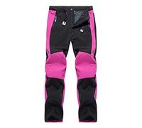 Pantaloni da sci da donna, impermeabili, caldi, foderati in pile, da neve, impermeabili, con tasche con cerniera, invernali, antivento, caldi, da escursionismo