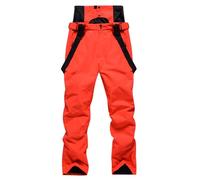 Pantaloni da sci per uomo e donna, impermeabili, antivento, per l'inverno, con calda imbottitura, per lo sci, per lo snowboard, 01-zafferano, XXL