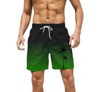Pantaloni da spiaggia elastici ad asciugatura rapida da uomo Pantaloncini da spiaggia con stampa da uomo Pantaloncini da spiaggia a cambiamento graduale Shortssummer Vestibilità ampia Casual Vacanza