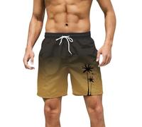 Pantaloni da spiaggia elastici ad asciugatura rapida da uomo Pantaloncini da spiaggia con stampa da uomo Pantaloncini da spiaggia a cambiamento graduale Shortssummer Vestibilità ampia Casual Vacanza