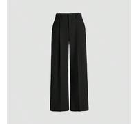 Pantaloni da tailleur con design semplice a drappeggio, pantaloni casual a gamba dritta di ultima europea e americana, pantaloni a gamba larga di moda per tutte le stagioni, primavera nero L,M,S,XL,XS