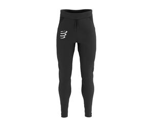 Pantaloni da tennis da uomo Compressport Hurricane Windproof Seamless Pants - black - Nero (L)
