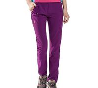 Pantaloni da trekking da donna, impermeabili, da donna, leggeri, ad asciugatura rapida, per corsa, allenamento, atletica, camminata, attività all'aperto, antivento, pantaloni cargo da esterno, Viola