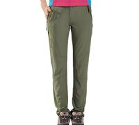 Pantaloni da trekking da donna, impermeabili, da donna, leggeri, ad asciugatura rapida, per corsa, allenamento, atletica, camminata, attività all'aperto, antivento, pantaloni cargo da esterno, cachi