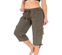 Pantaloni da trekking da donna - Pantaloni leggeri da donna, taglia 52, pantaloni con tasche multiple e pantaloni per il tempo libero all'aria aperta, pantaloni con coulisse pantaloni a vita alta