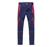 Pantaloni da trekking da uomo, impermeabili, da ciclismo, da uomo, per autunno, inverno, per attività all'aperto, ad asciugatura rapida, unisex, da trekking, resistenti all'usura, slim fit, Lilla, XL