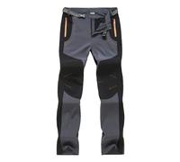 Pantaloni da trekking da uomo Softshell resistenti all'acqua pantaloni da lavoro da uomo leggeri ad asciugatura rapida pantaloni da esterno con tasche multiple con cerniera pantaloni elasticizzati