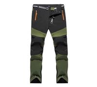 Pantaloni da trekking da uomo Softshell resistenti all'acqua pantaloni da lavoro da uomo leggeri ad asciugatura rapida pantaloni da esterno con tasche multiple con cerniera pantaloni elasticizzati
