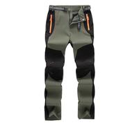 Pantaloni da trekking da uomo Softshell resistenti all'acqua pantaloni da lavoro da uomo leggeri ad asciugatura rapida pantaloni da esterno con tasche multiple con cerniera pantaloni elasticizzati