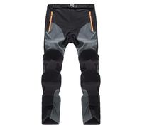 Pantaloni da trekking da uomo Softshell resistenti all'acqua pantaloni da lavoro da uomo leggeri ad asciugatura rapida pantaloni da esterno con tasche multiple con cerniera pantaloni elasticizzati