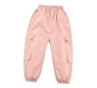 Pantaloni da trekking invernali da ragazza, foderati in pile, per sport all'aria aperta, antivento, per bambini e ragazzi, Rosa-e, 10-11 Anni