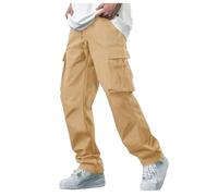 Pantaloni da Trekking Uomo Lavoro in Softshell Leggeri e Traspiranti Casual Baggy Larga Taglie Forti Leggero Elastico Pantalone per Campeggio, Pesca, Viaggi