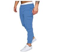 Pantaloni da Trekking Uomo Lavoro in Softshell Palestra Casual Street Combattimento vestibilità Combat Multitasche Skinny Fit per attività all'aperto