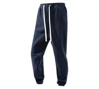 Pantaloni da uomo Autunno Inverno Foderati in Pile di Lana Velour Gamba Dritta Pantaloni a Gamba Lunga Pantaloni Pantaloni Uomo 2025, B-960 Blu reale scuro, S
