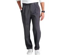 Pantaloni da Uomo Classici in Cotone Elasticizzato con Pieghe (Normali e Grandi e Alti), Pantaloni Casual alla Moda, Grigi, Taglia Media